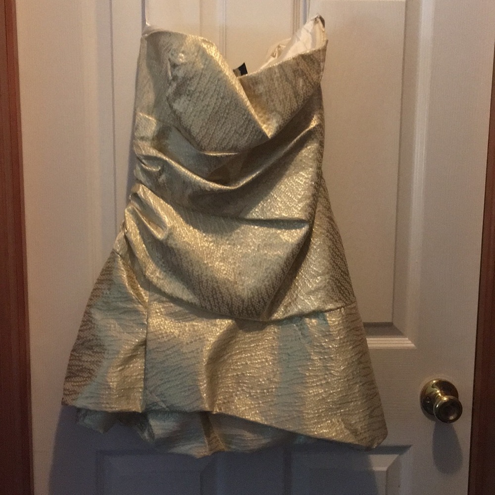 Ark company /Gold and cream prom or formal dress
